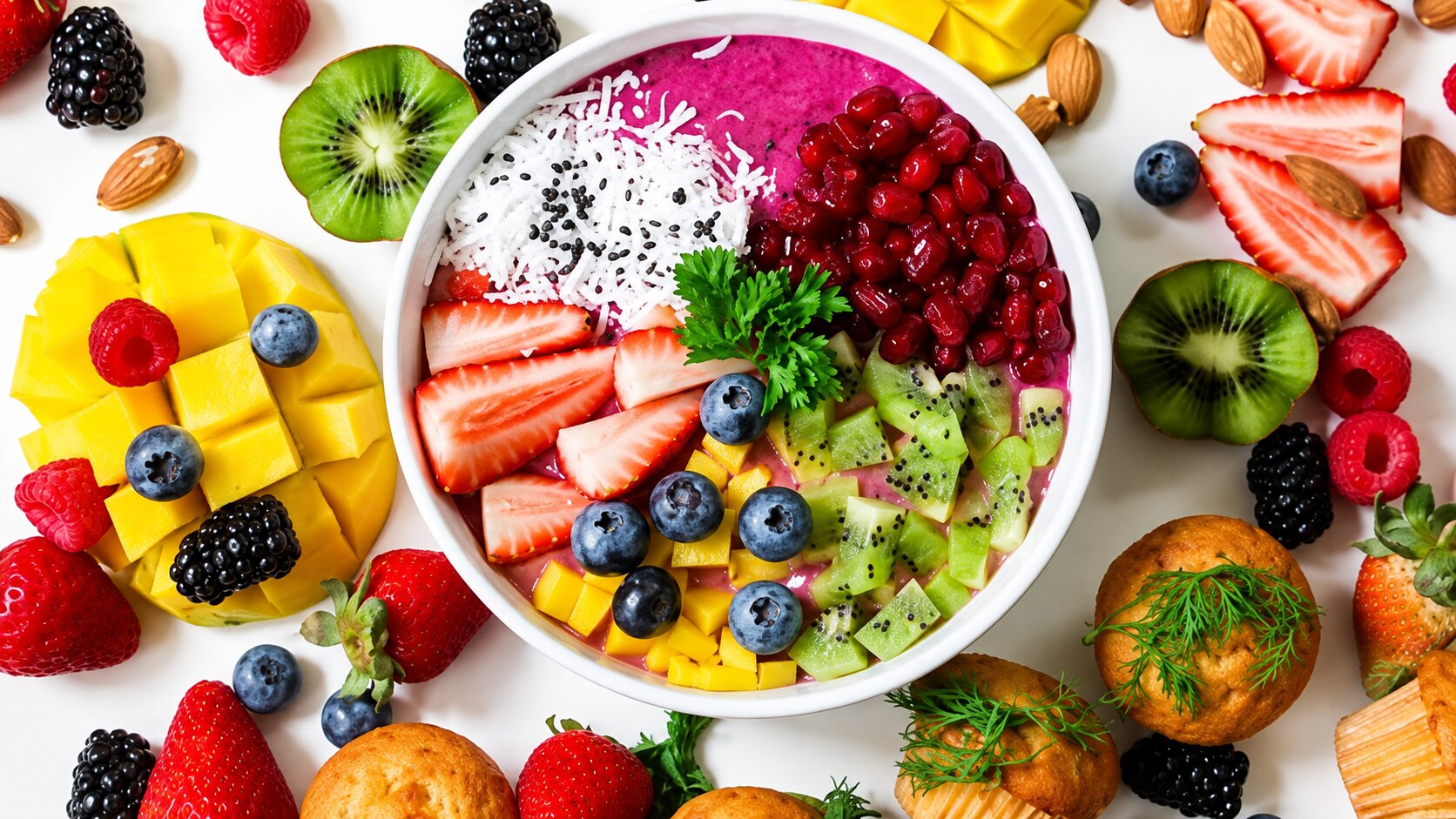 A fresh fruit bowl at A’Züla
