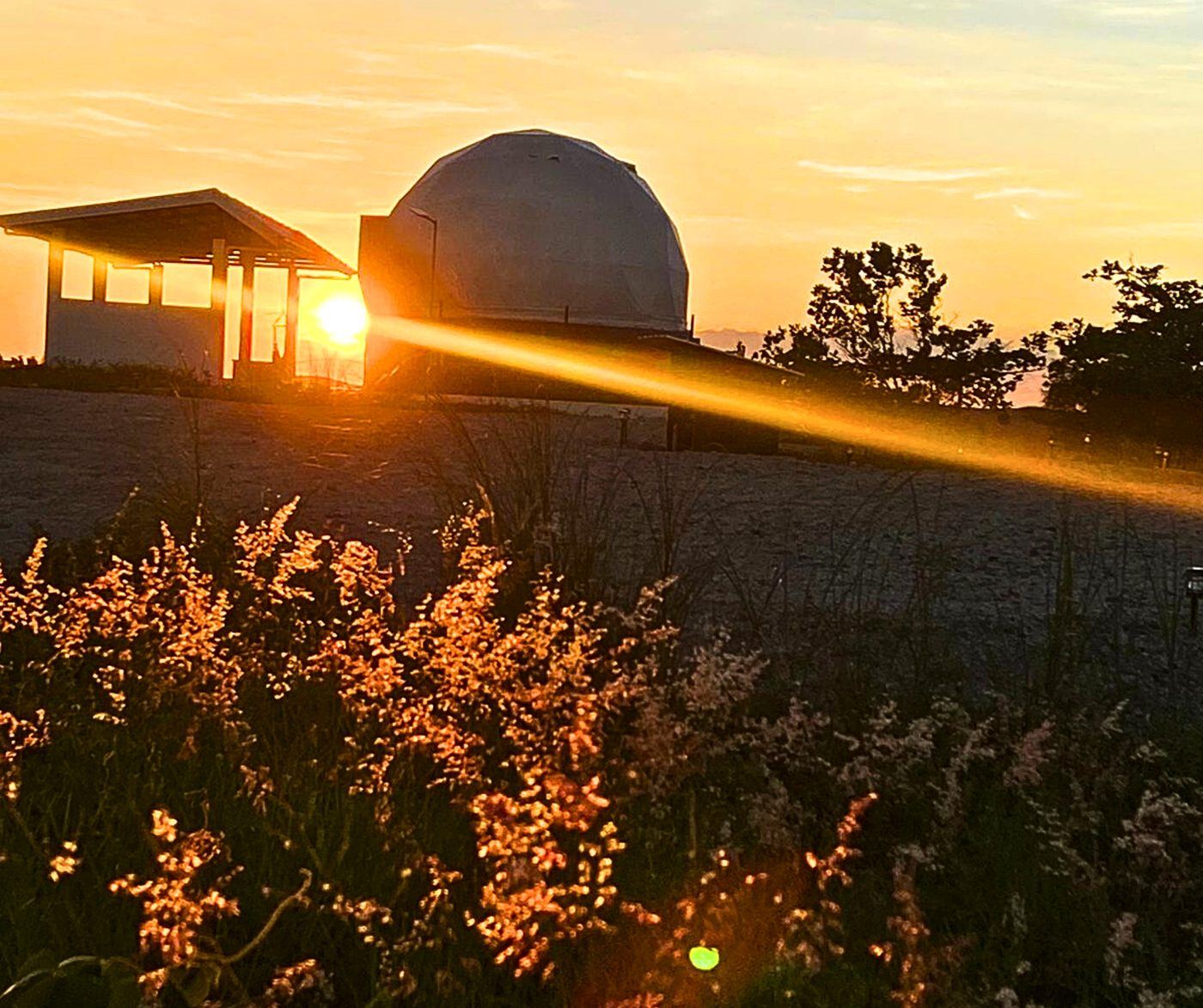 Dome Pearl Villa at golden hour sunset