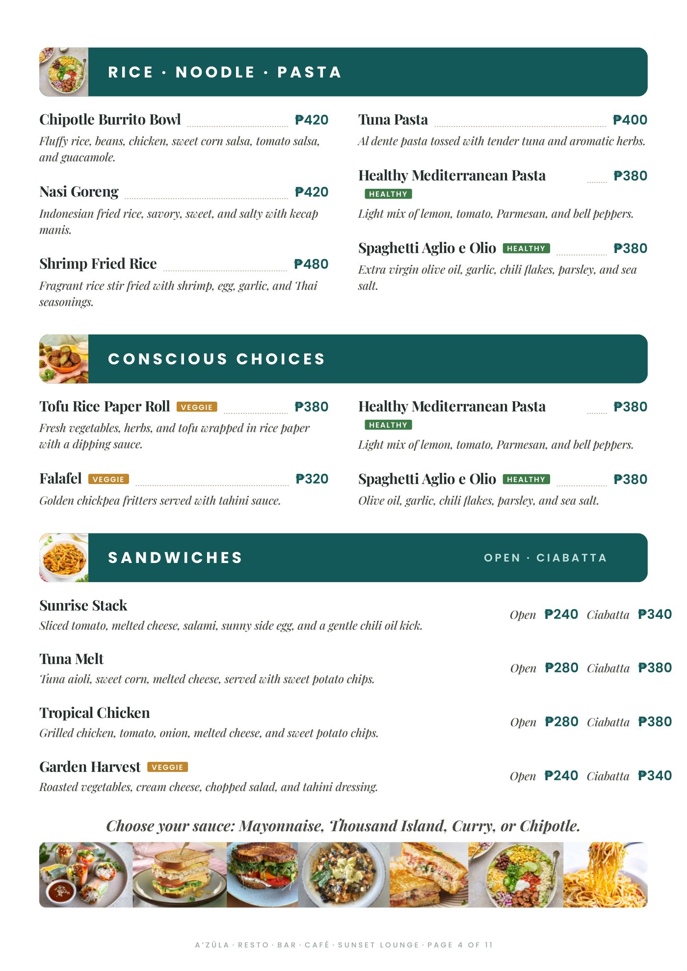A’Züla menu page 4 of 11