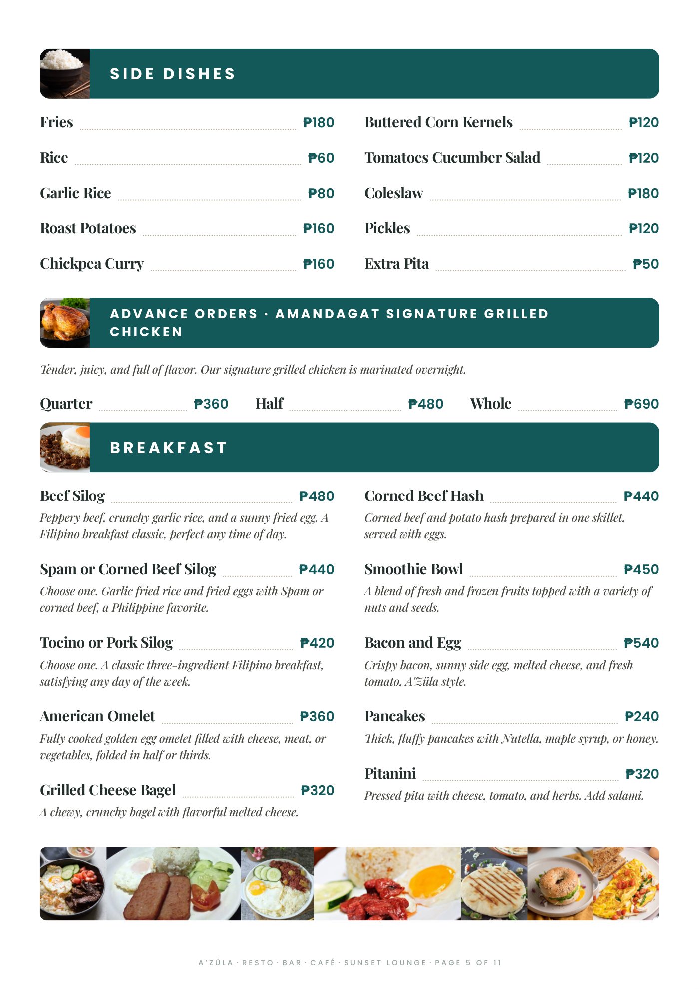 A’Züla menu page 5 of 11