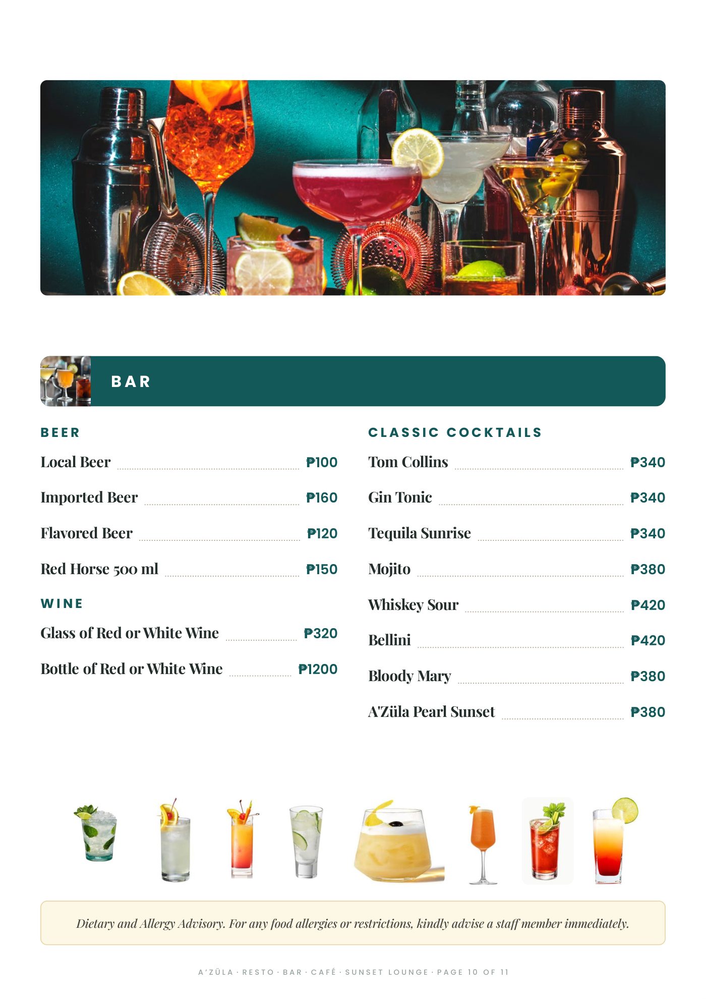 A’Züla menu page 10 of 11